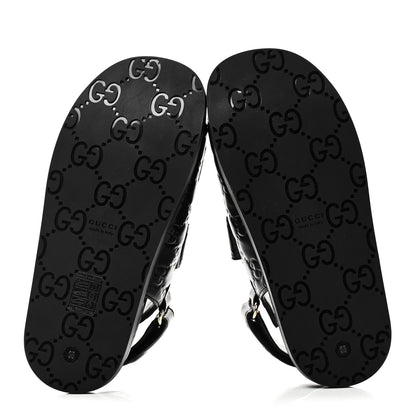 Gucci Guccissima GG Embossed Womens Sandals 35 Black 7 of 10