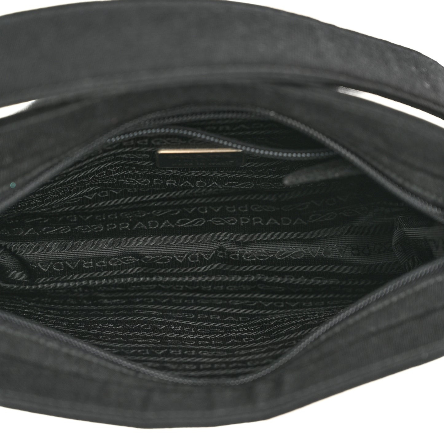 Fabric Structured Shoulder Bag Black