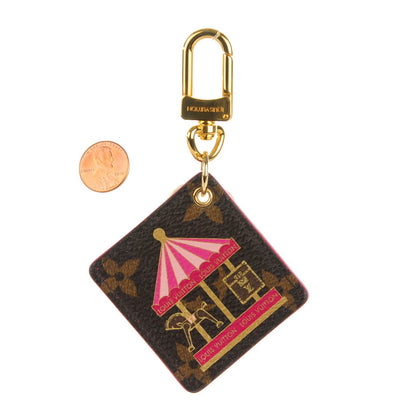 Louis Vuitton Monogram Illustre Carousel Bag Charm Key Ring Pink 2 of 7