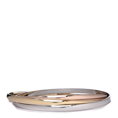 Cartier 18K Pink Yellow White Gold Trinity Bangle Bracelet 59 3 of 4