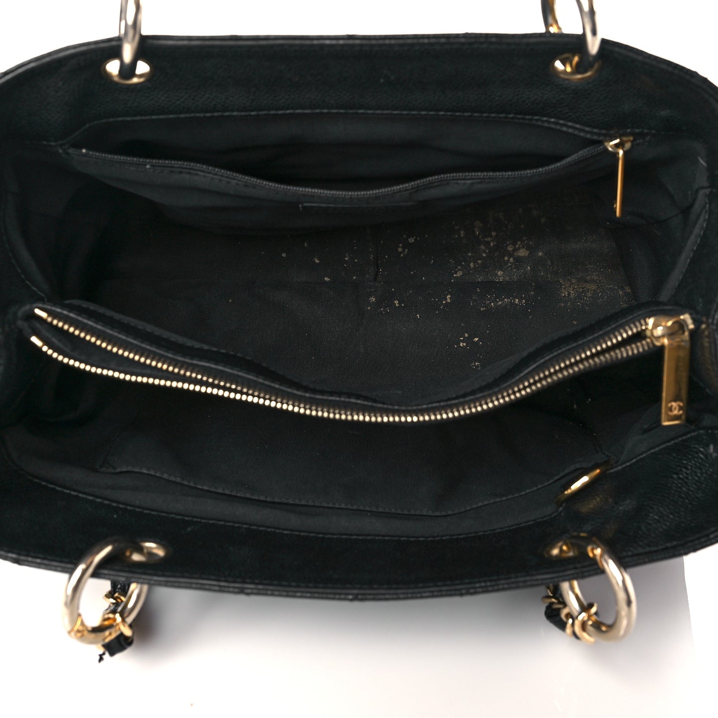 Caviar Quilted Grand Shopping Tote GST Black