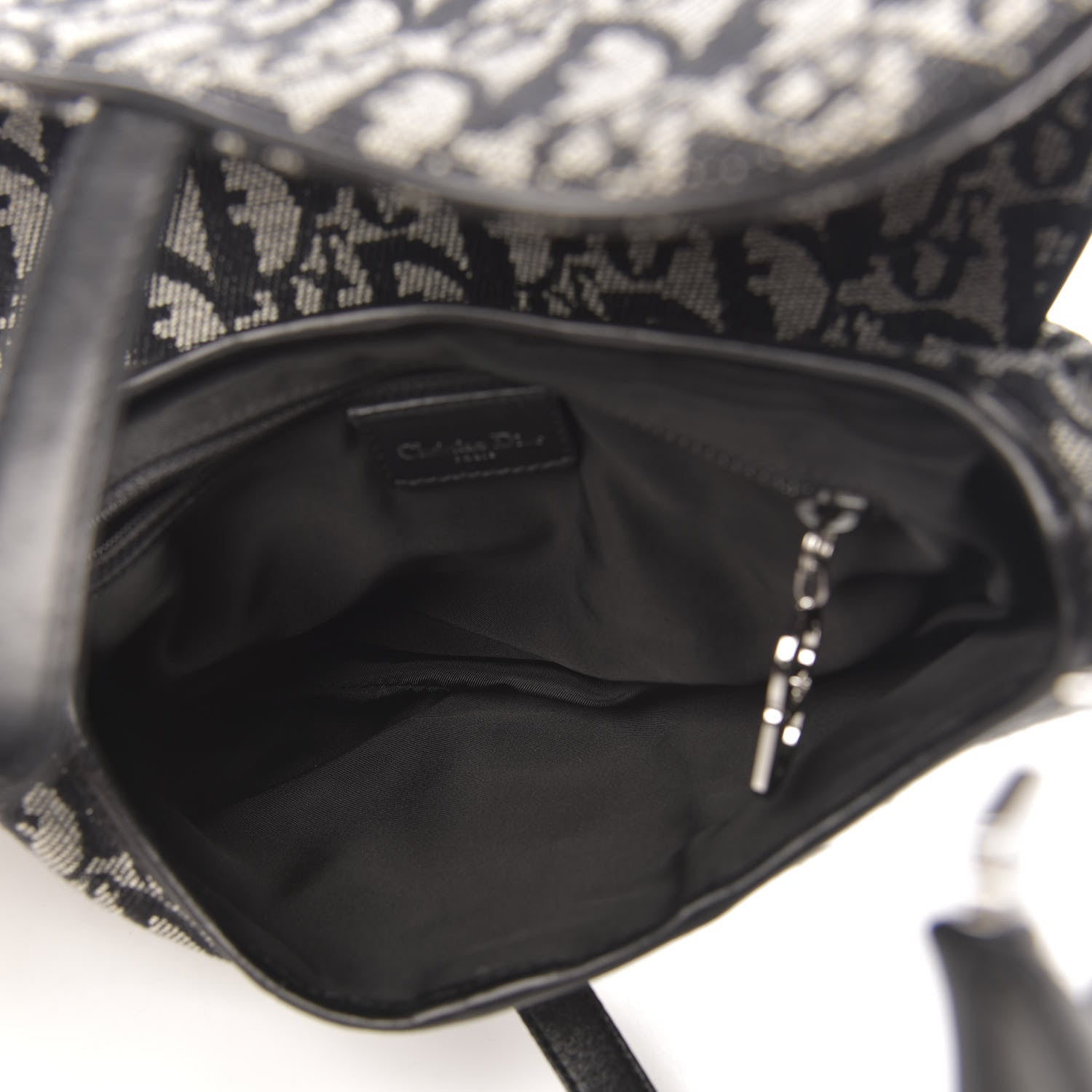 Christian Dior Monogram Saddle Bag Black 5 of 11