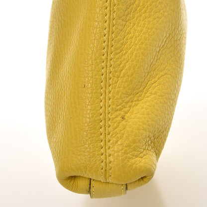 Alexander McQueen Grainy Calfskin Padlock Skull Clutch Yellow 8 of 9