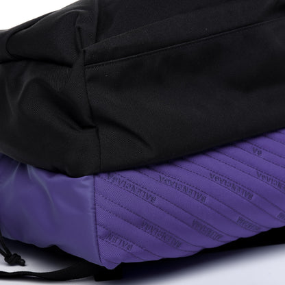 Balenciaga Nylon Double Pack Backpack Purple Black 6 of 11