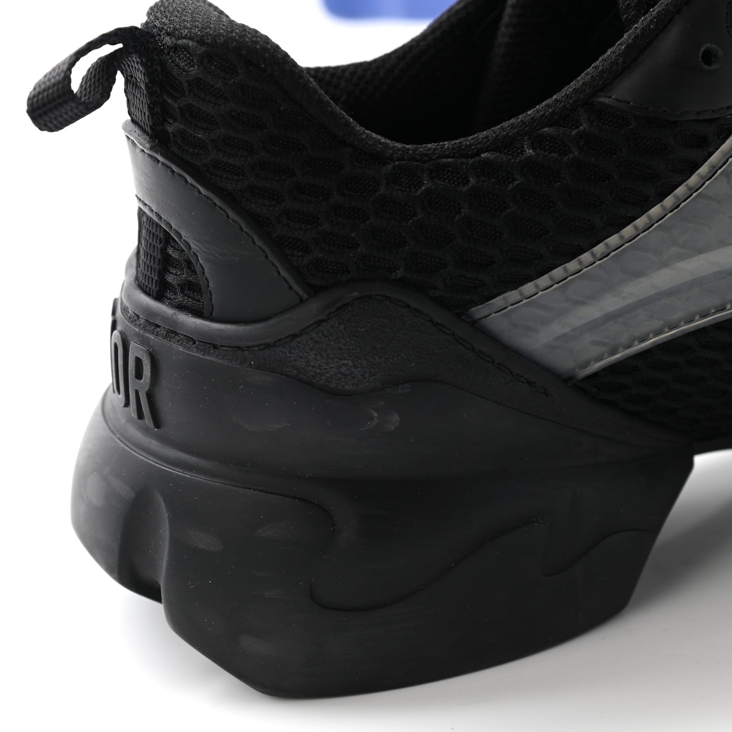 Christian Dior Mesh Calfskin Womens D-Connect Sneakers 38 Black 9 of 10