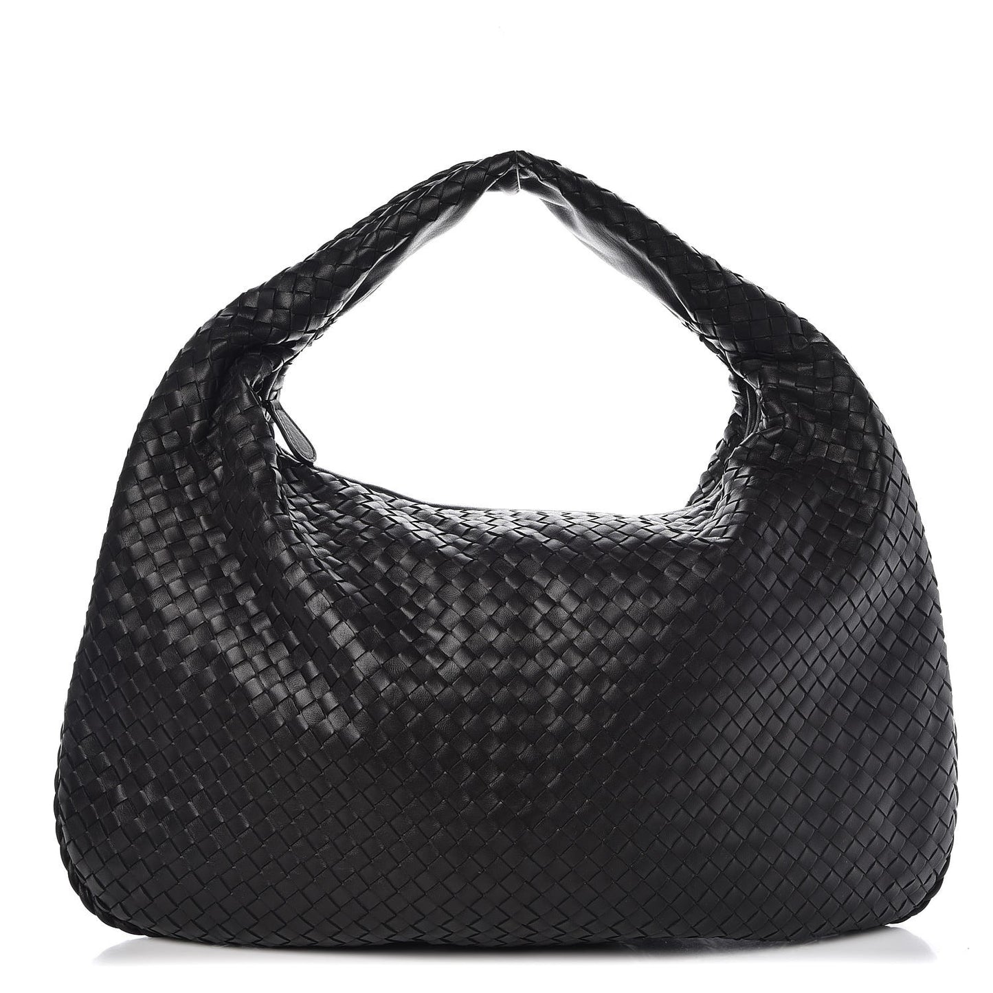 Nappa Intrecciato Large Veneta Hobo Black