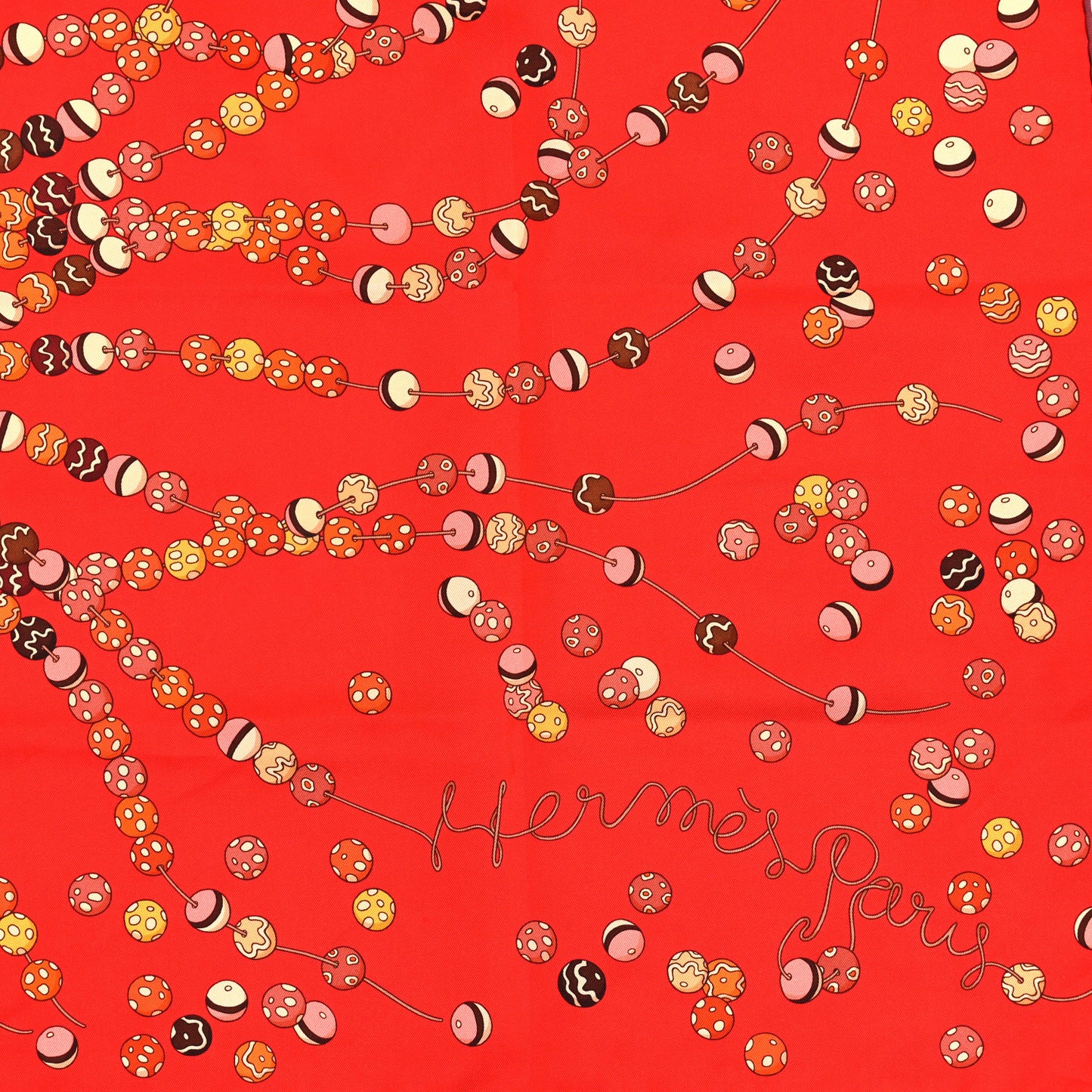 Silk Dancing Pearls Scarf 90