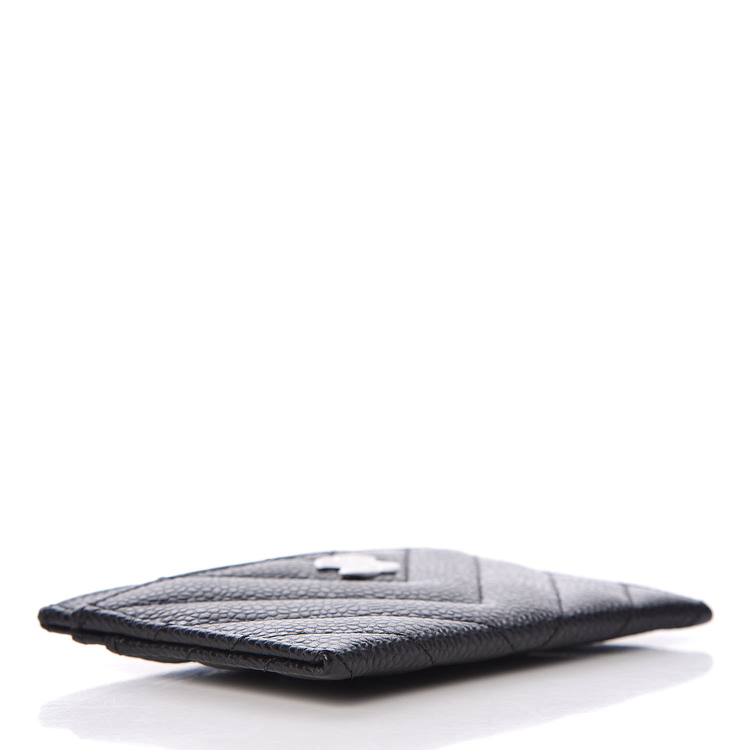 Chanel Caviar Chevron Quilted Card Holder Black 4 of 9