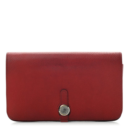 Hermes Togo Dogon Duo Wallet Rouge Garance 3 of 7