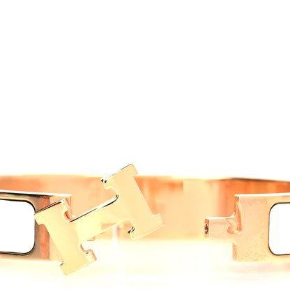 Hermes Enamel Narrow Clic Clac H Bracelet PM White 4 of 5
