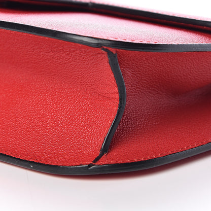 Alexander McQueen Grained Calfskin Medium Insignia Flap China Red 10 of 10