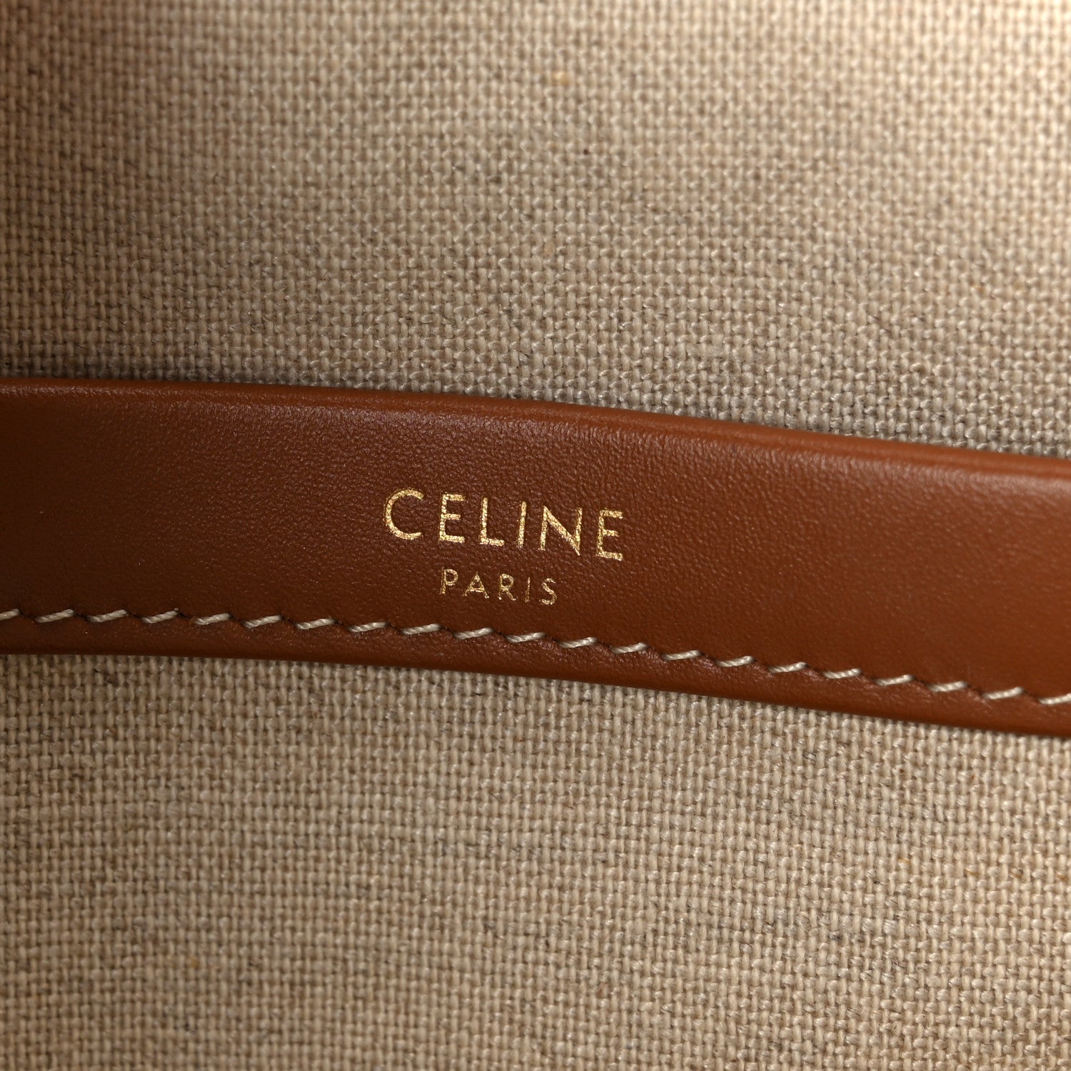 Celine Canvas Small All Over Cabas Thais White Black 6 of 10