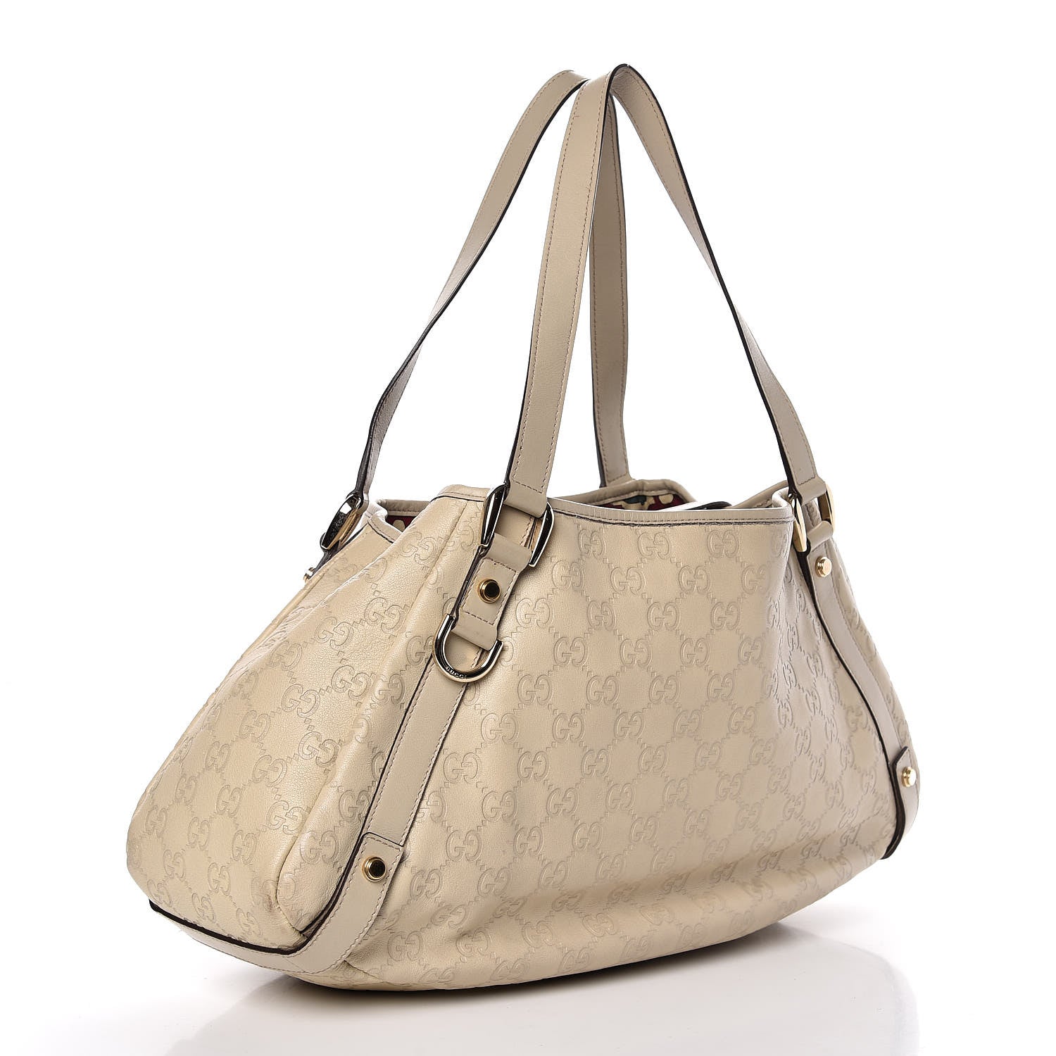 Gucci Guccissima Medium Abbey Shoulder Bag Off White 3 of 7