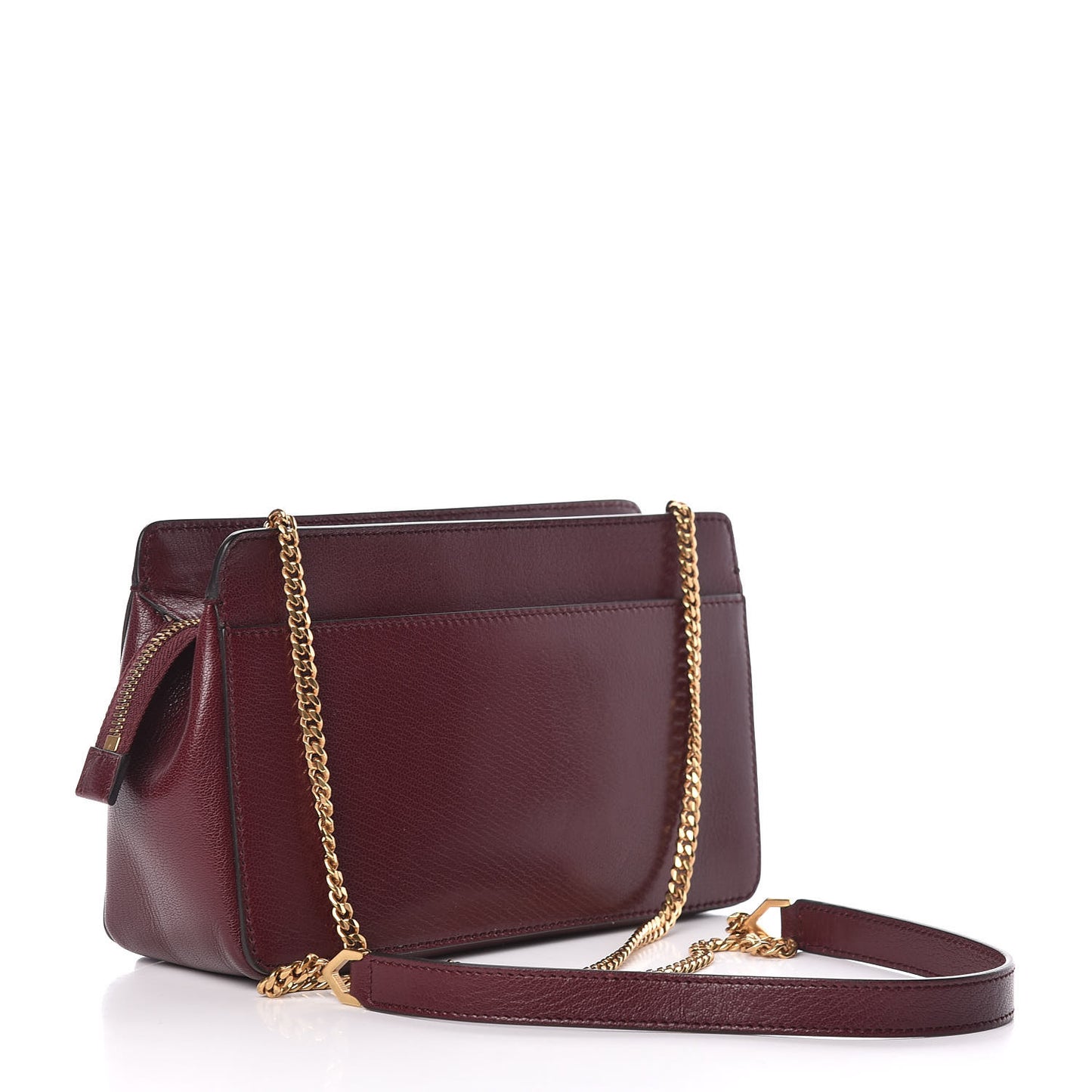 Goatskin Diamond Quilted Pocket Crossbody Aubergine
