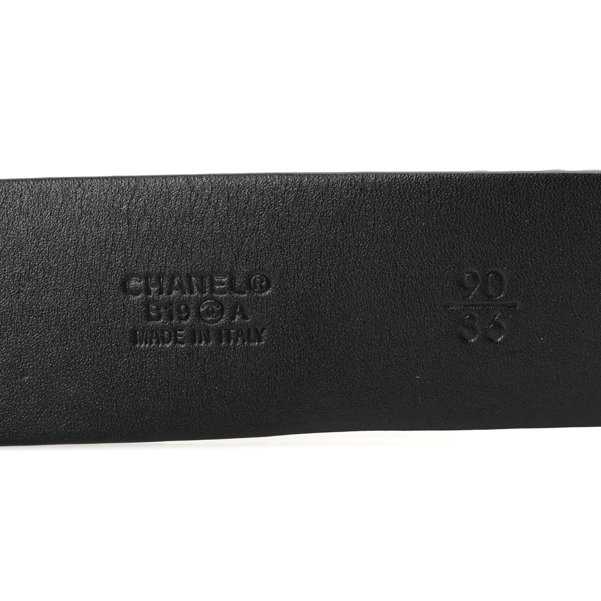 Chanel Lizard Embossed Calfskin Gripoix Poured Glass Along The Nile CC Belt 90 36 Black 6 of 7