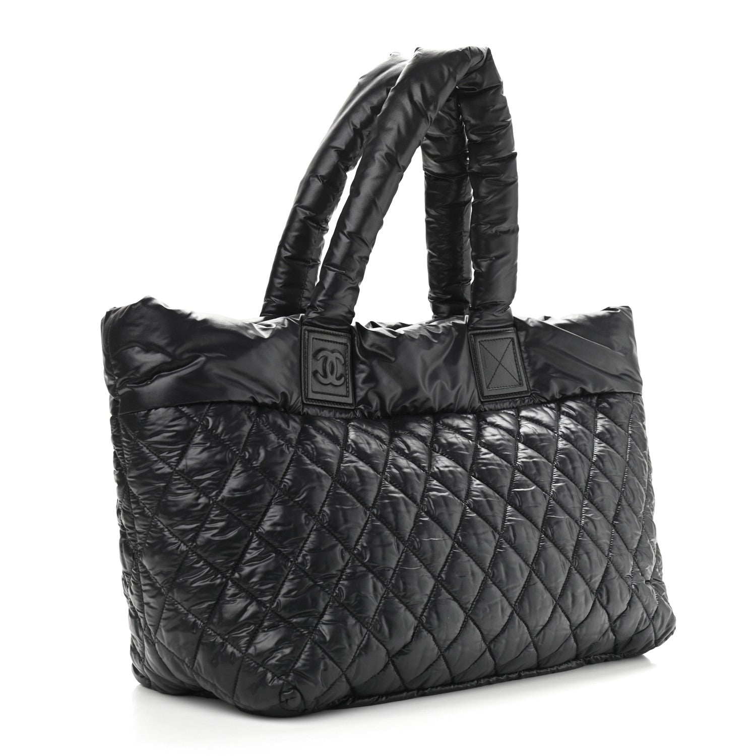 Chanel Nylon Quilted Large Coco Cocoon Tote Black 3 of 13
