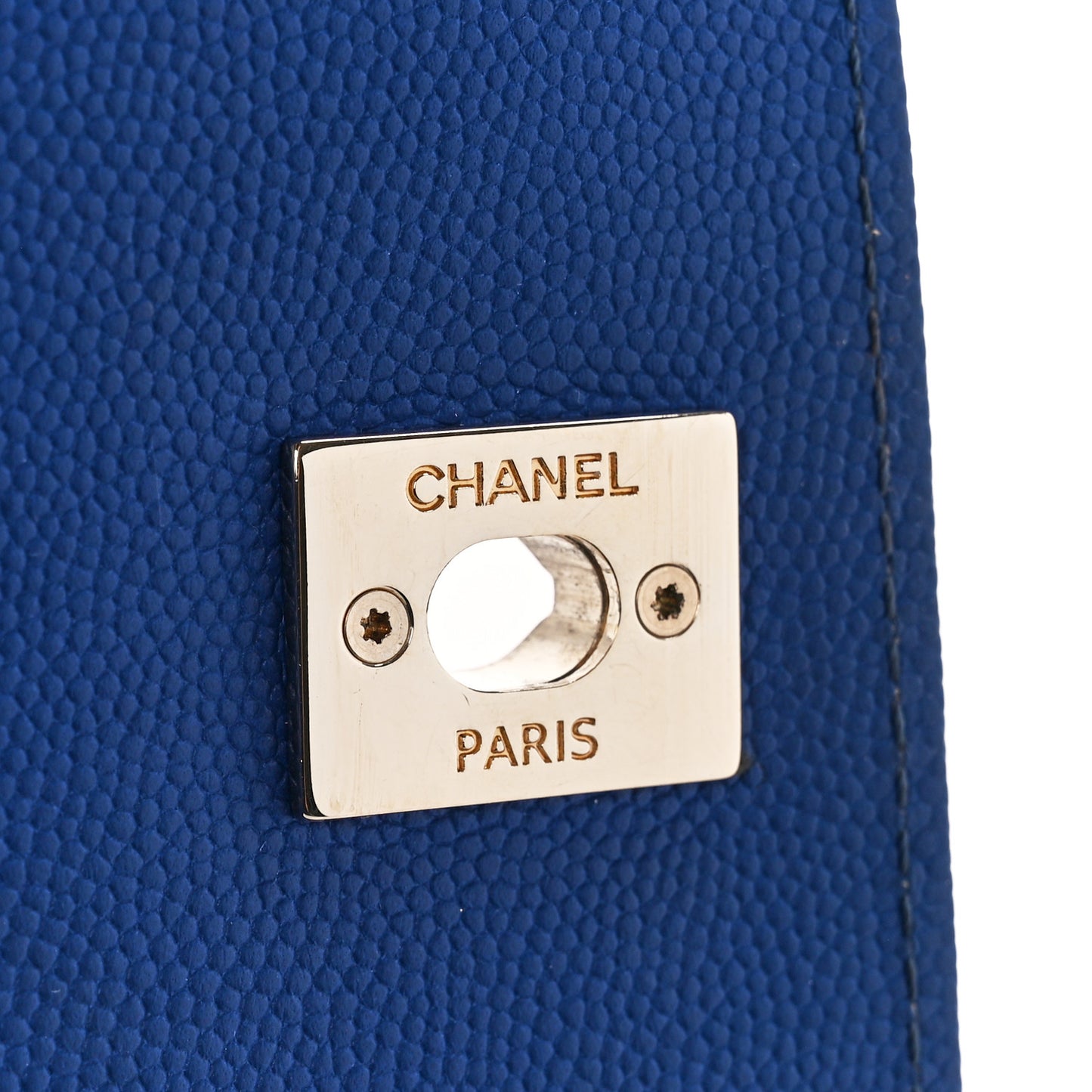Caviar Quilted Medium Business Affinity Flap Dark Blue