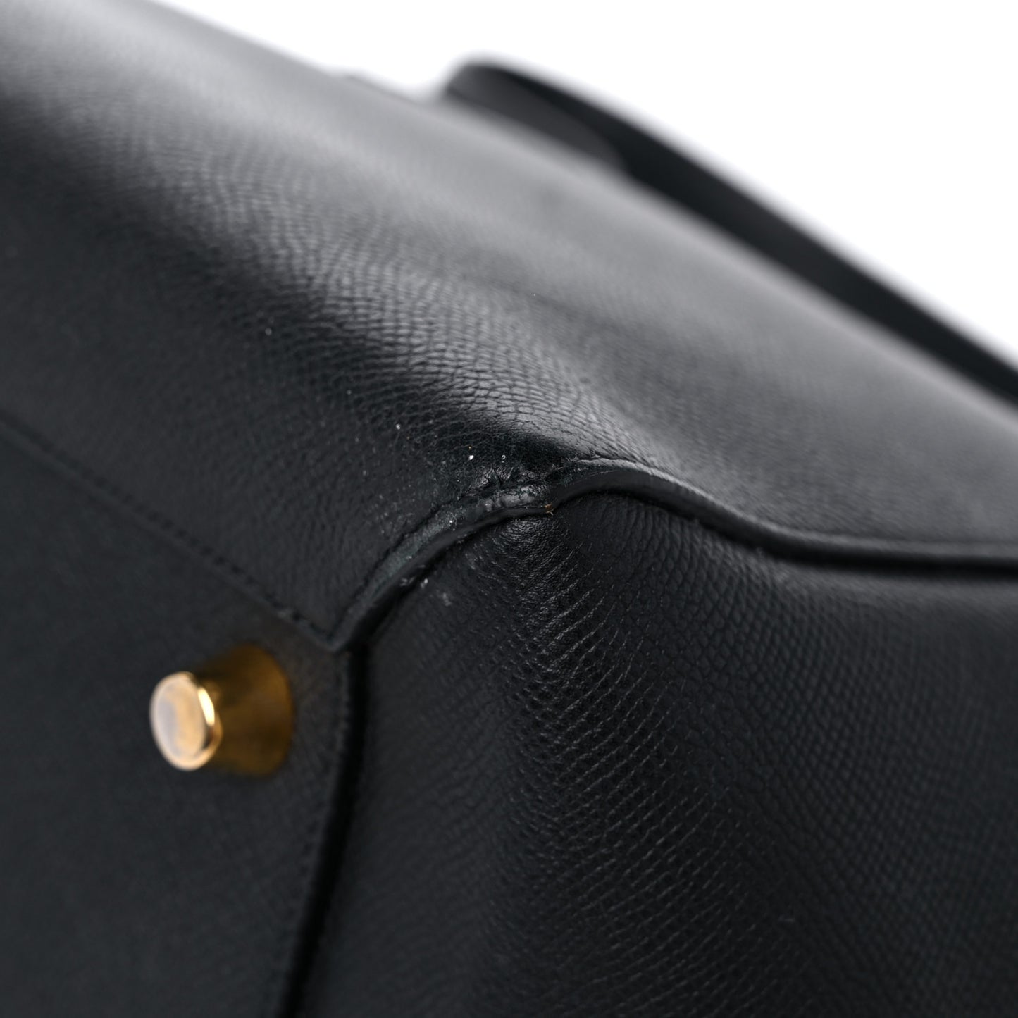 Grained Calfskin Small Belt Bag Black