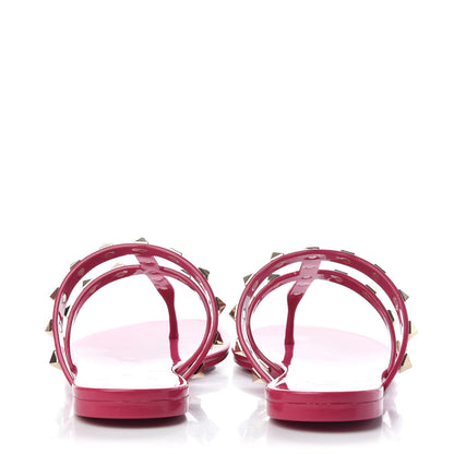 Valentino Garavani PVC Jelly Rockstud Caged Flat Thong Sandals 36 Blossom 7 of 10