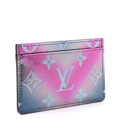 Louis Vuitton Metallic Vernis Card Holder Blue Pink 2 of 9