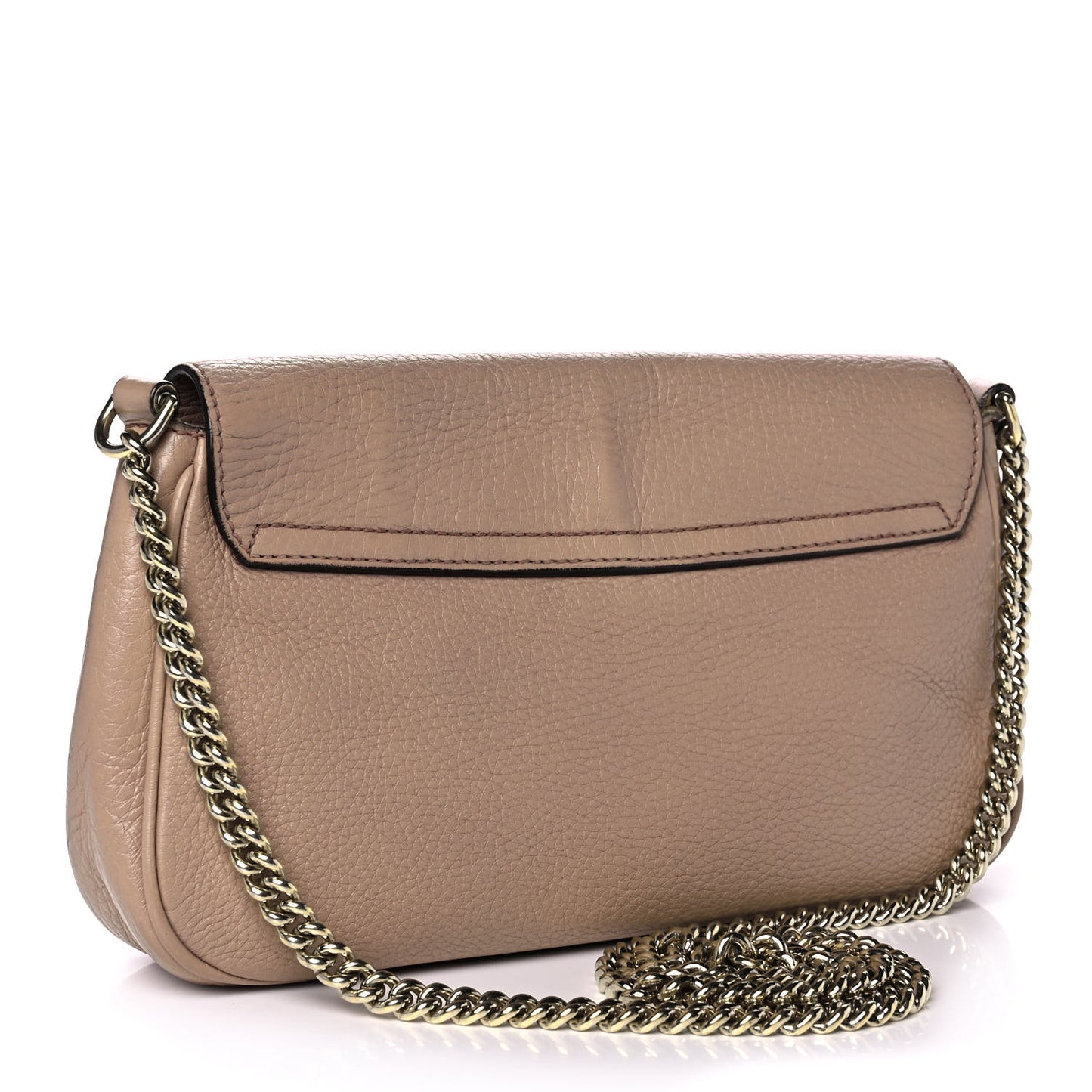 Pebbled Calfskin Medium Soho Flap Crossbody Camelia