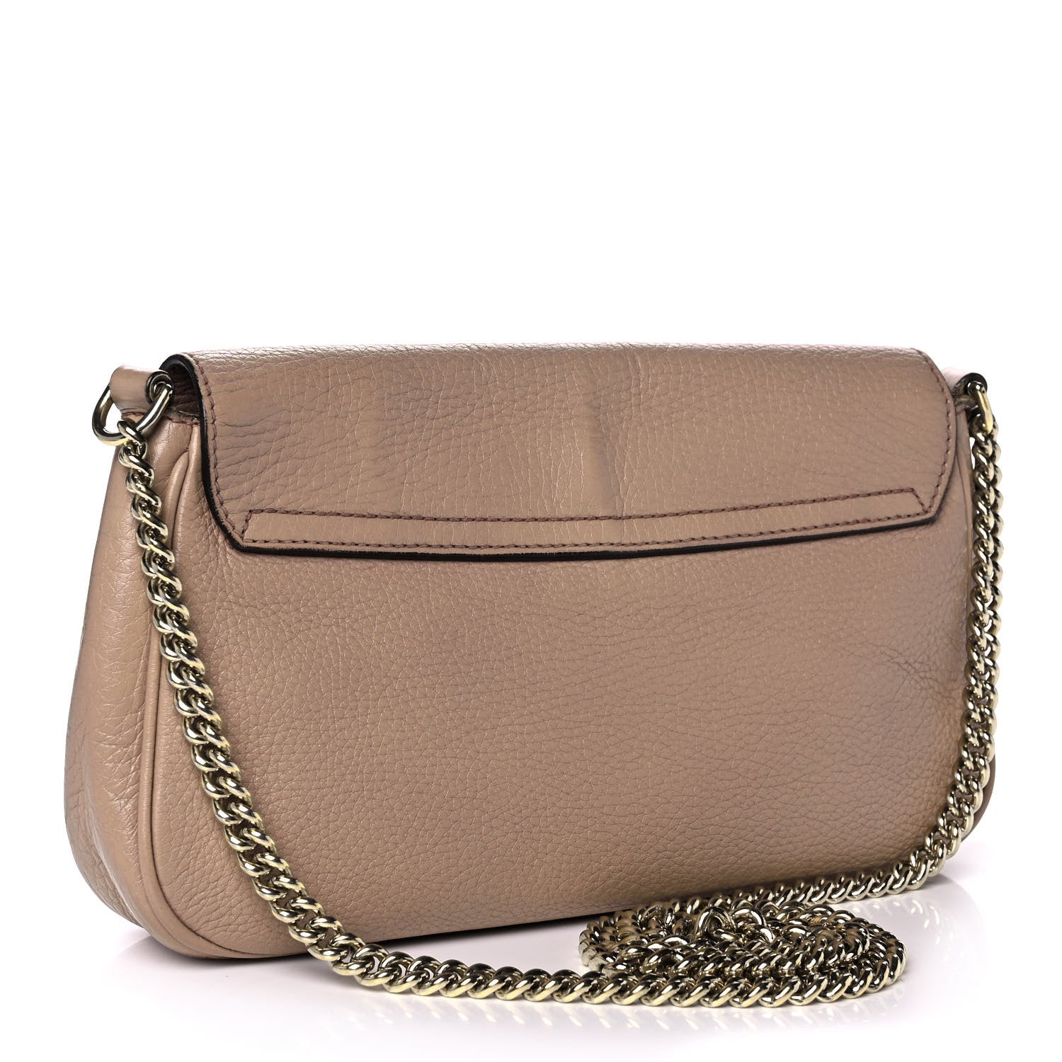 Gucci Pebbled Calfskin Medium Soho Flap Crossbody Camelia 2 of 12