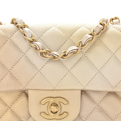 Chanel Metallic Goatskin Quilted Mini Rectangular Flap Gold 8 of 12