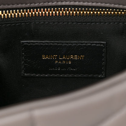 Saint Laurent Lambskin Quilted Toy Loulou Puffer Monogram Chain Satchel Fog 7 of 8