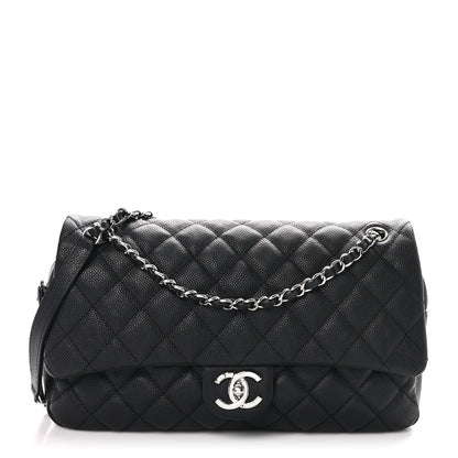 Chanel Caviar Quilted Jumbo Easy Flap Black 1 of 11