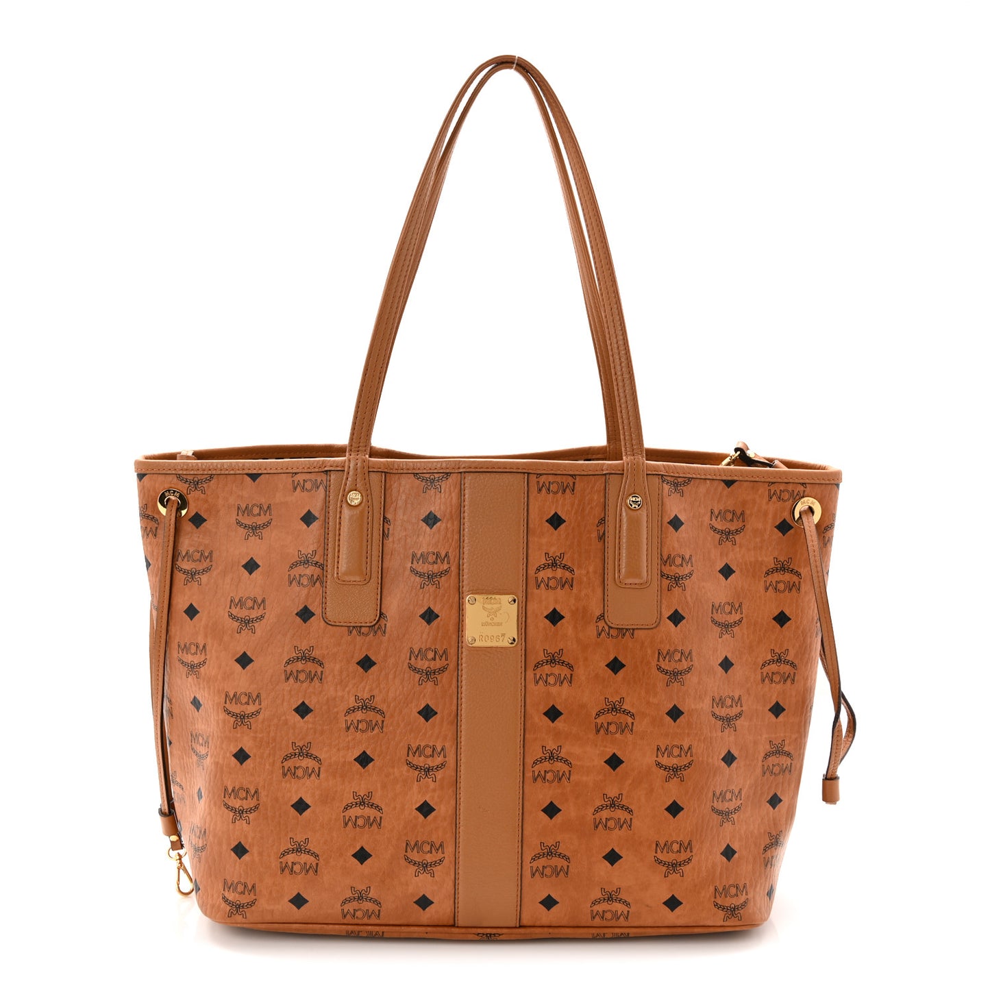 Visetos Medium Liz Reversible Shopper Tote Cognac