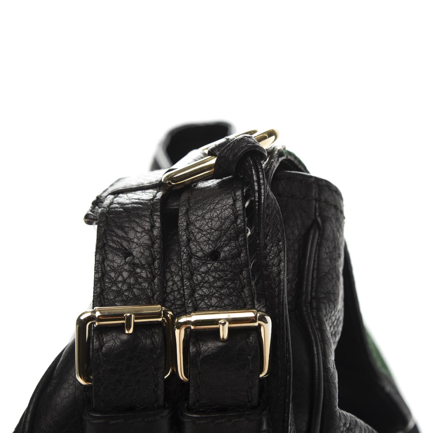 Gucci Pebbled Calfskin Medium Heritage Shoulder Bag Black 15 of 17