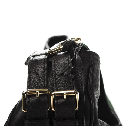 Gucci Pebbled Calfskin Medium Heritage Shoulder Bag Black 15 of 17