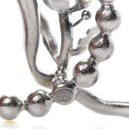 Chanel Crystal Pearl CC Single Clip On Earring Silver 3 of 3