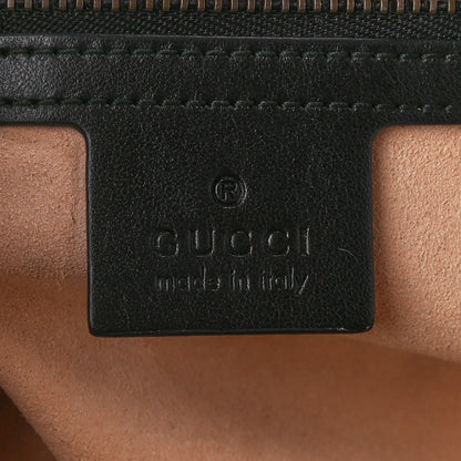 Gucci Calfskin Matelasse Sylvie Web Small GG Marmont Top Handle Shoulder Bag Black 6 of 12
