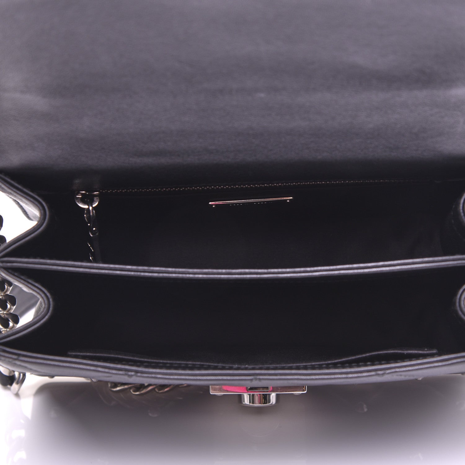 Miu Miu Pattina Nappa Crystal Studded Borchie Flap Bag Black 5 of 14
