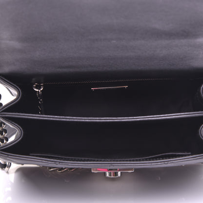 Miu Miu Pattina Nappa Crystal Studded Borchie Flap Bag Black 5 of 14