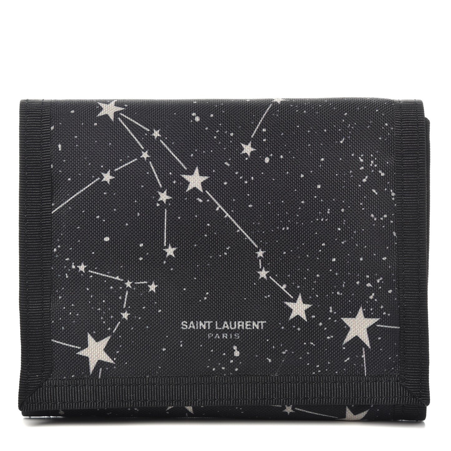 Nylon Constellation Print Tiny Buffalo Wallet Black