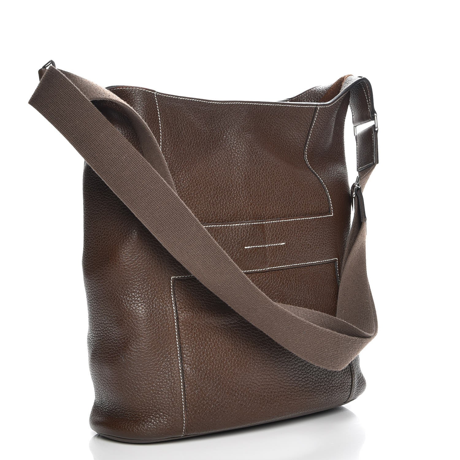 Hermes Taurillon Clemence Sac Goodnews GM Chocolate 3 of 10