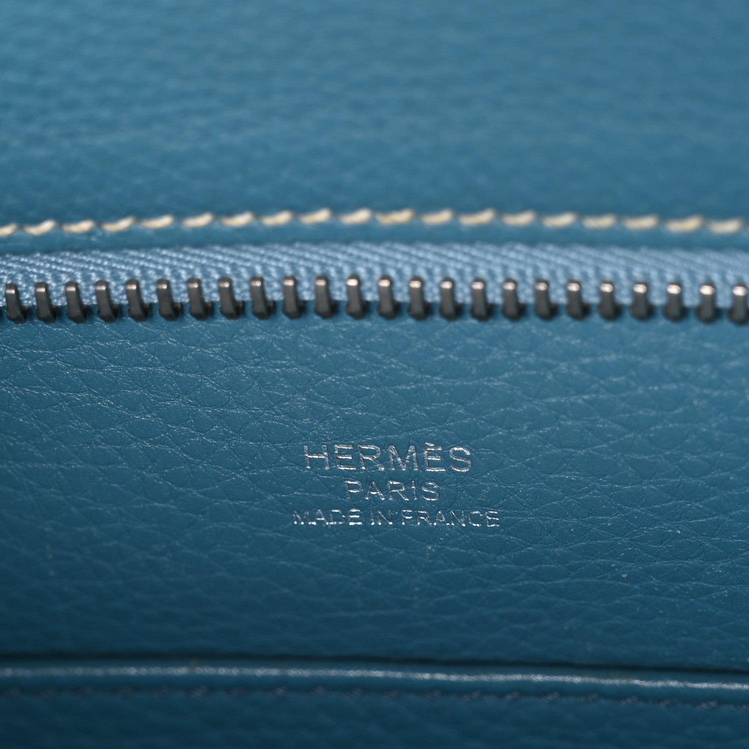 Hermes Taurillon Clemence Sac Good News PM Blue Jean 5 of 9