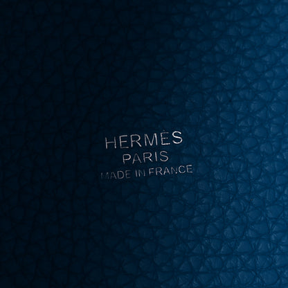 Hermes Taurillon Clemence Swift Eclat Picotin Lock 18 PM Bleu Frida Rose Mexico 6 of 11