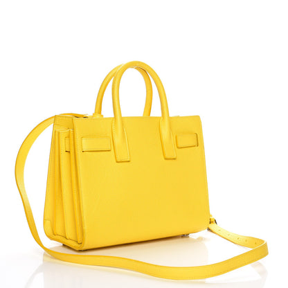 Saint Laurent Grained Calfskin Nano Sac De Jour Jaune 4 of 8