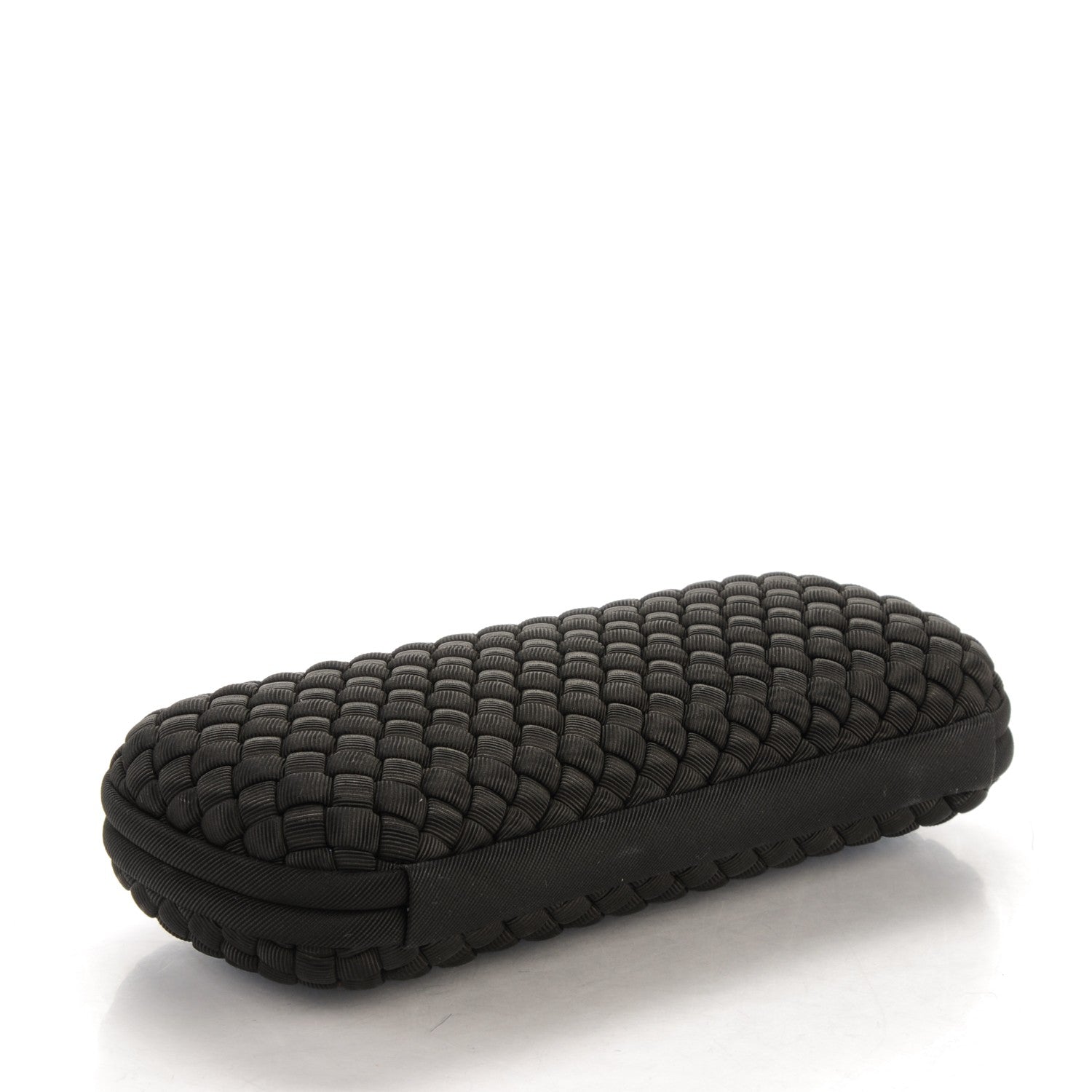 Bottega Veneta Silk Faille Intrecciato Knot Clutch Black 4 of 6