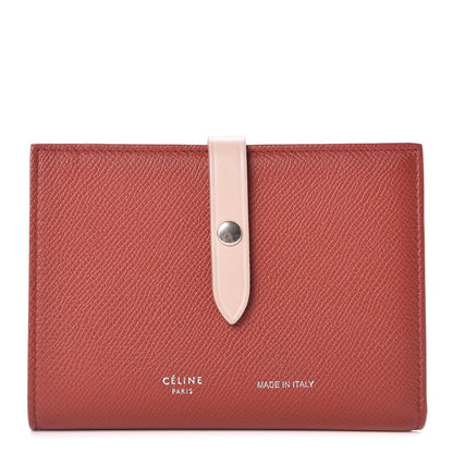 Celine Grained Calfskin Medium Multifunction Strap Wallet Rust 1 of 8