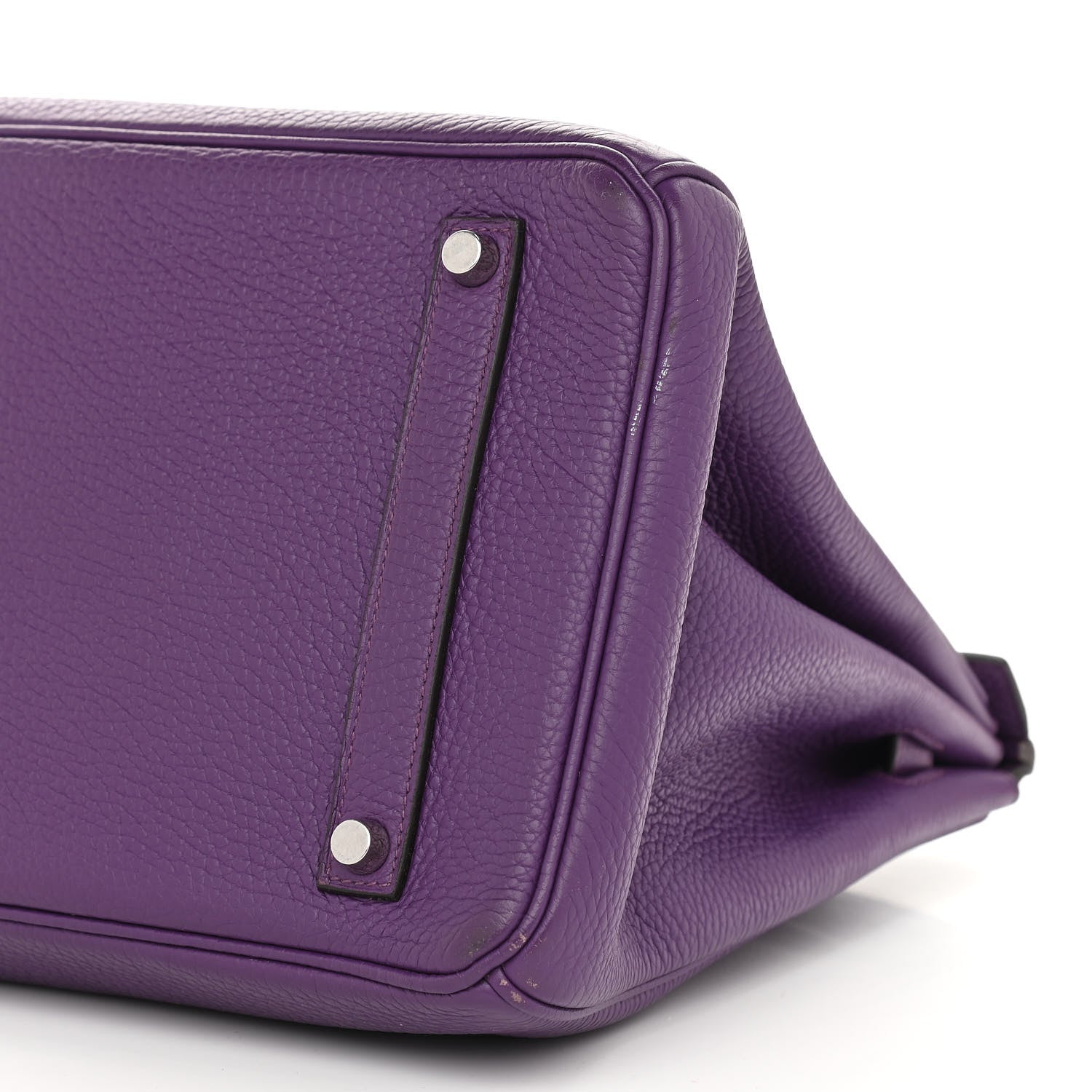 Hermes Taurillon Clemence Birkin 35 Ultraviolet 10 of 17