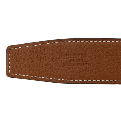 Hermes Box Togo 32mm Belt Strap 100 40 Black Gold 5 of 9
