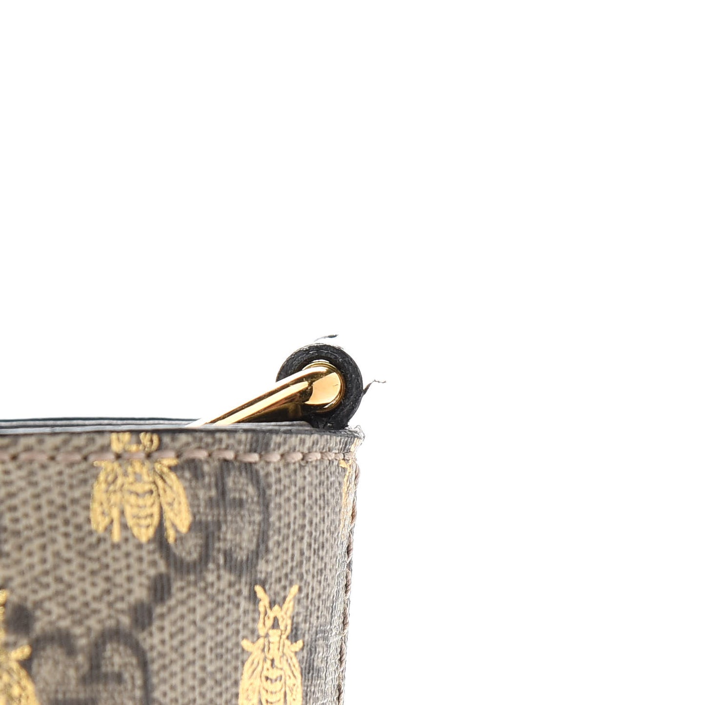 Soft GG Supreme Monogram Bees Small Crossbody Tote Beige Oro Black