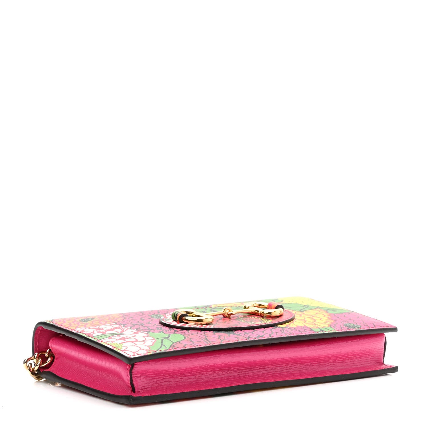 Gucci X KEN SCOTT Shangai Calfskin Pomponica Print Horsebit 1955 Wallet On Chain Multicolor Fuxia Pompon 4 of 10