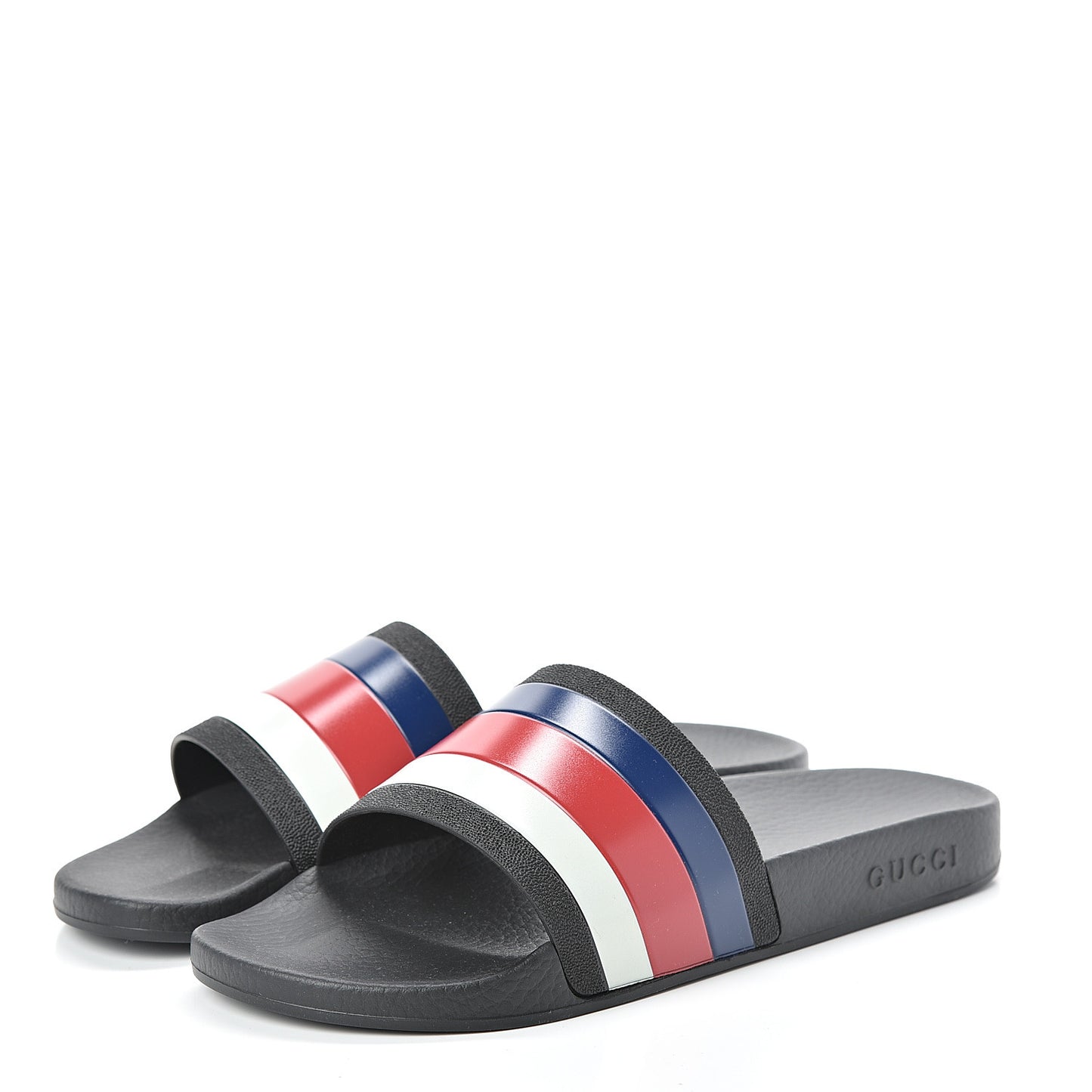 Rubber Web Mens Pool Slide Sandals 9 Black Mystic White Hibiscus Red Marine