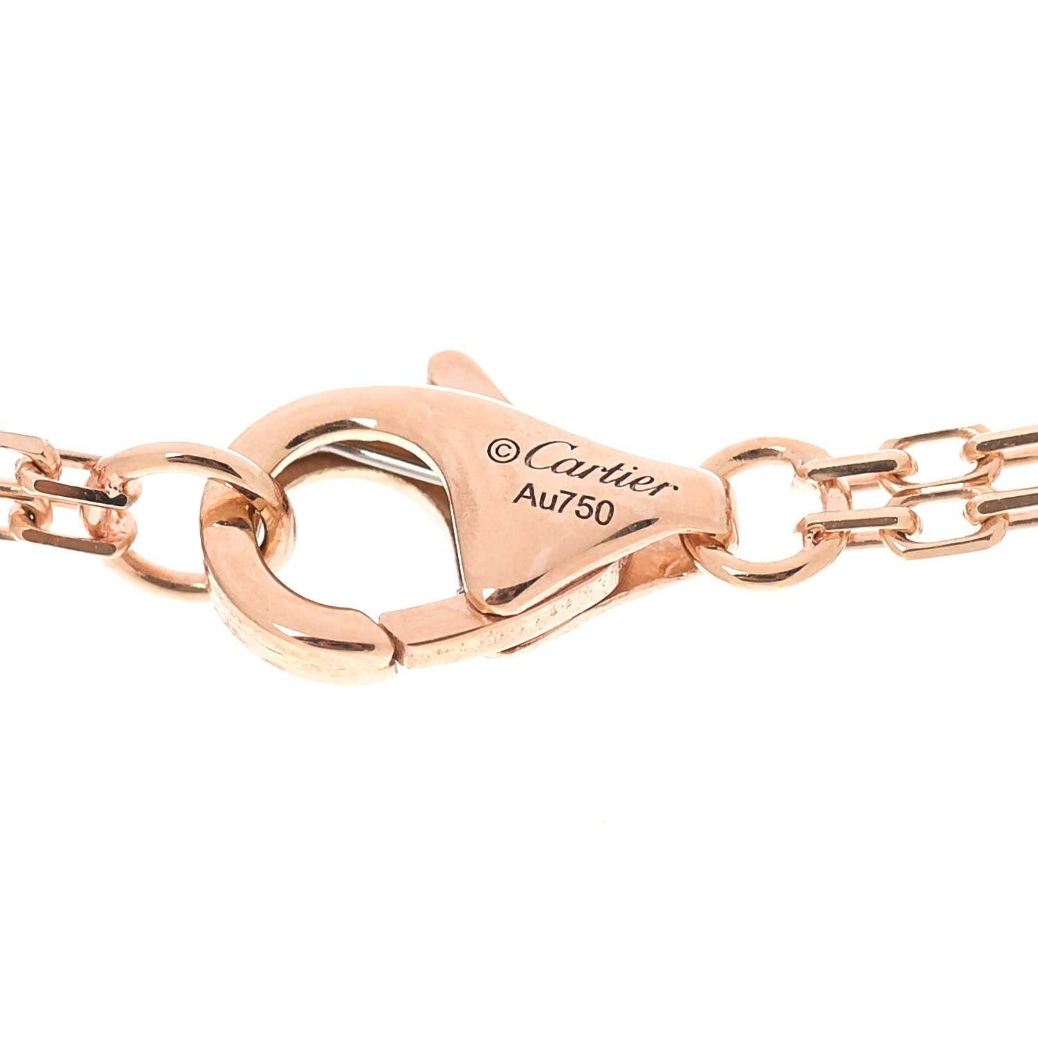 Cartier 18K Pink Gold 2 Diamond LOVE Necklace 4 of 6