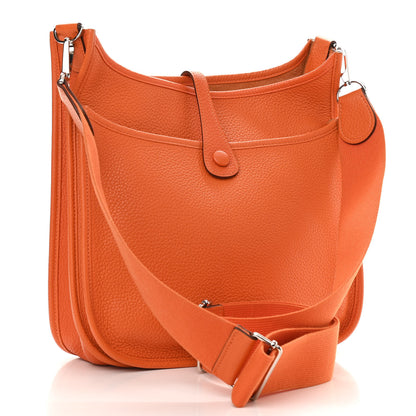 Hermes Taurillon Clemence Evelyne III PM Orange 3 of 12
